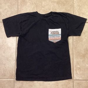 Riot Society Black Crew Neck Short Sleeve Tee California Pocket Boys Siz…